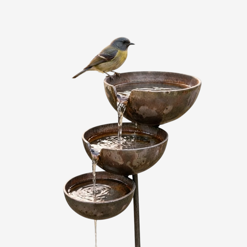 Rainbath - Three-Tier Bird Bath with Freestanding Design