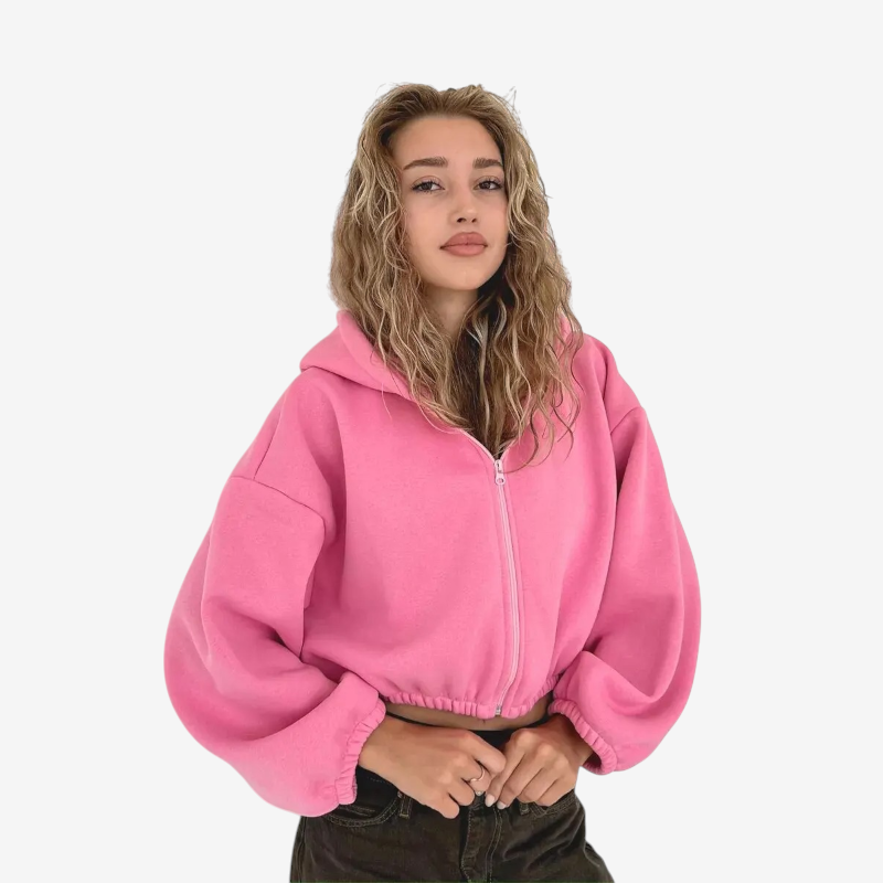 Stylish Women’s Hooded Zip Jacket
