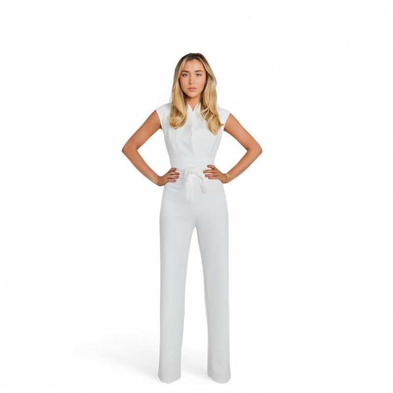 Emma – Elegante Mouwloze Jumpsuit met Hoge Taille Riemontwerp Velani