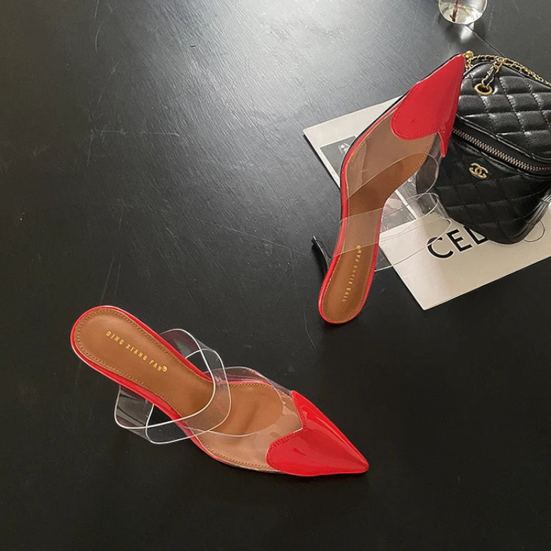 Women’s Chic Pointed Toe Transparent Slippers