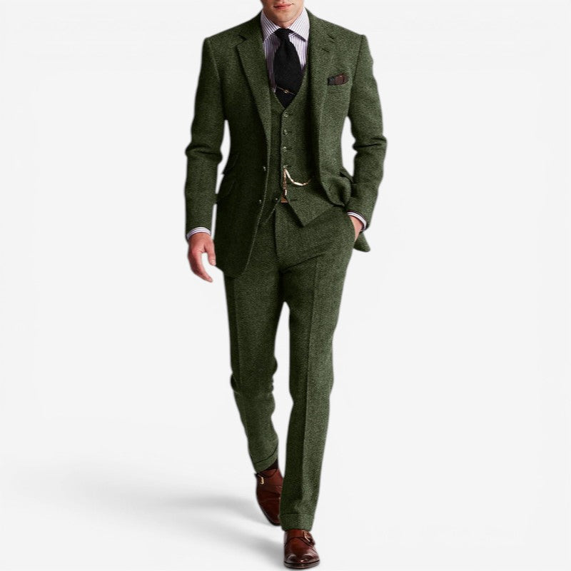 Zachary – Slim Fit 3 Piece Suit with Blazer and Vest