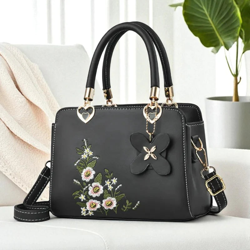 Emilia - Schoudertas met Bloemenprint en Verstelbare Bandjes Velani
