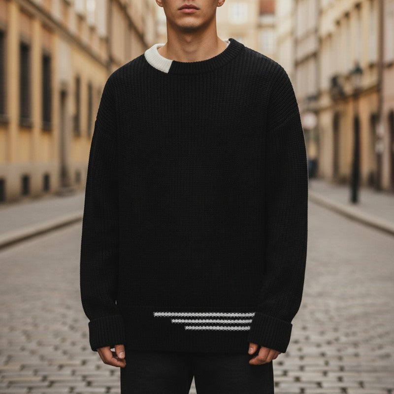 Ethan – Long Sleeve Sweater with Round Neck Design