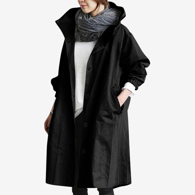Women’s Cozy Oversized Long Sleeve Trench Coat
