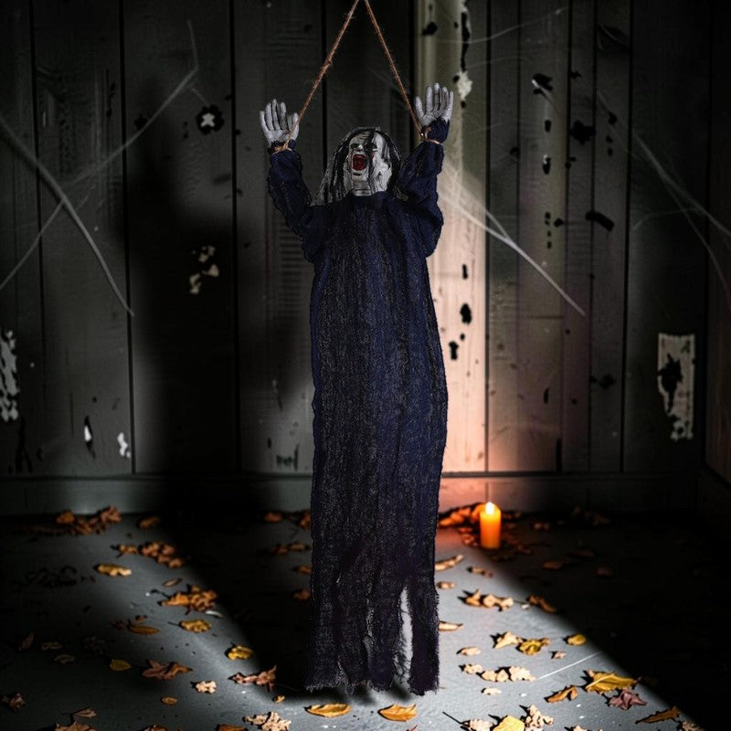 Hanging Ghost Decoration with Long Hair