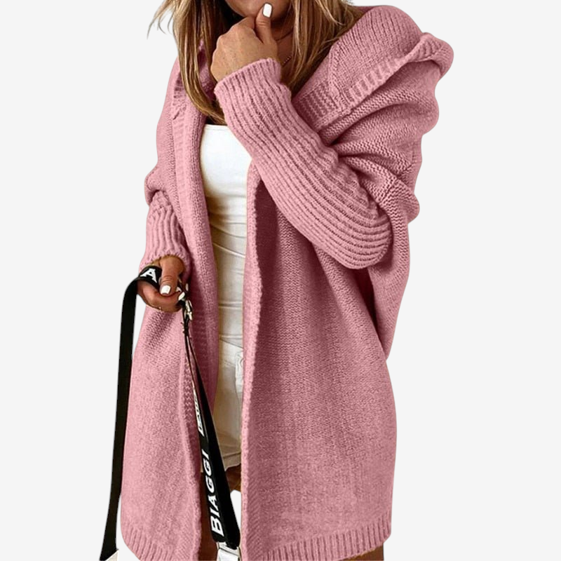 Womens Hooded Knit Cardigan