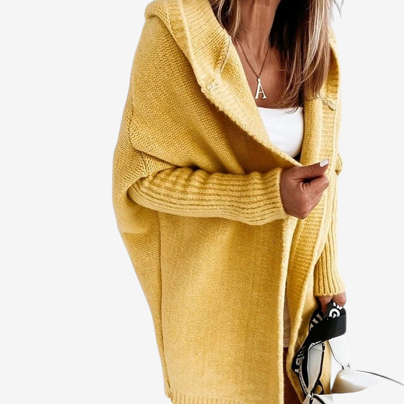 Womens Hooded Knit Cardigan