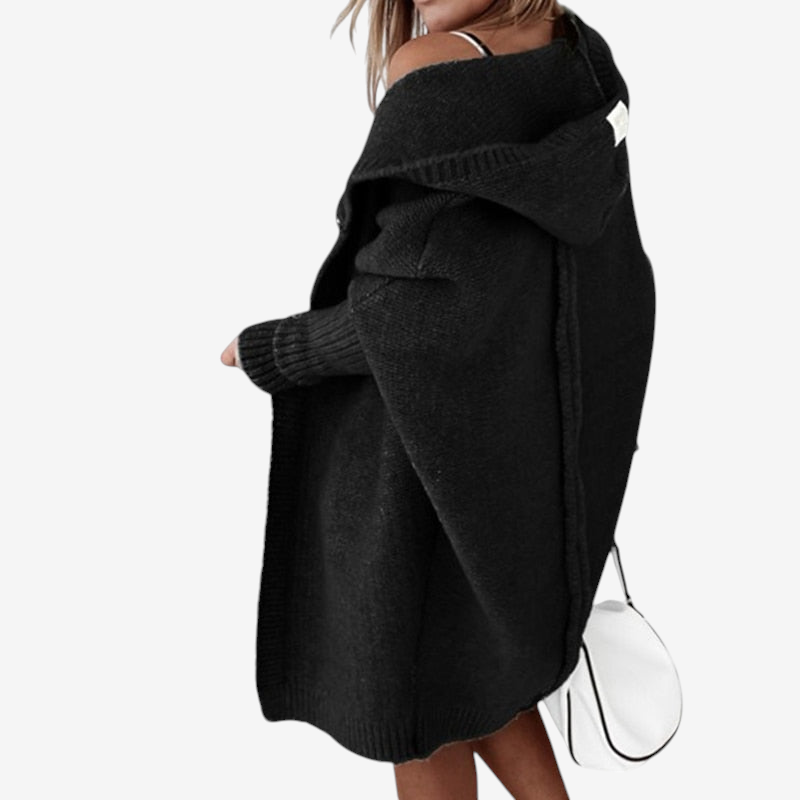 Womens Hooded Knit Cardigan