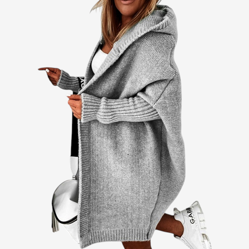 Womens Hooded Knit Cardigan