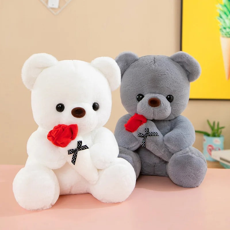 BloomHeart – Rose Teddy Bear Handmade with Roses
