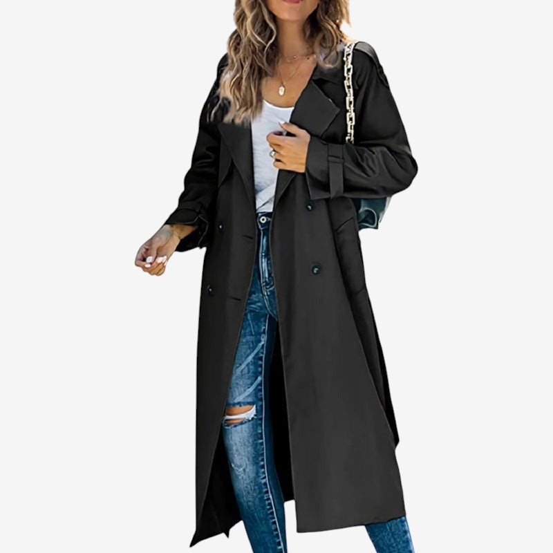Classic Lapel Collar Trench Coat