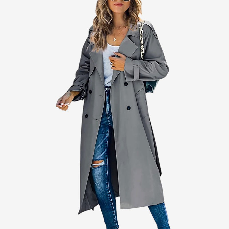 Classic Lapel Collar Trench Coat