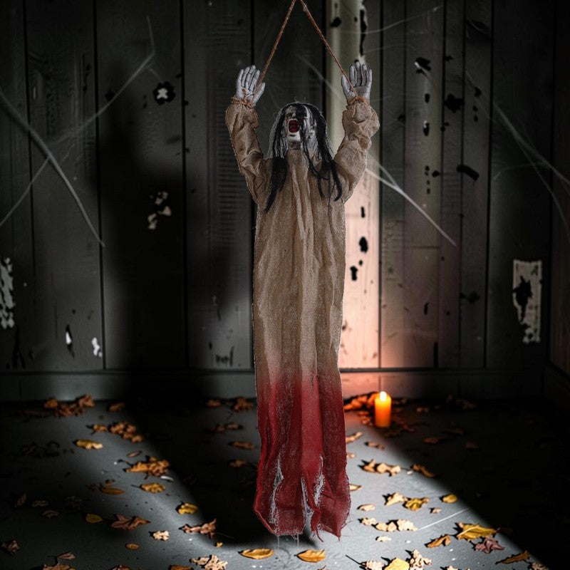 Hanging Ghost Decoration with Long Hair