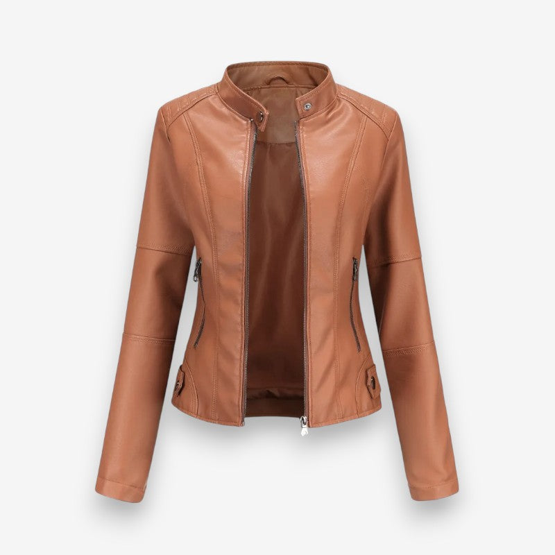 Sophia – Long Sleeve Jacket with Zipper Closure Design
