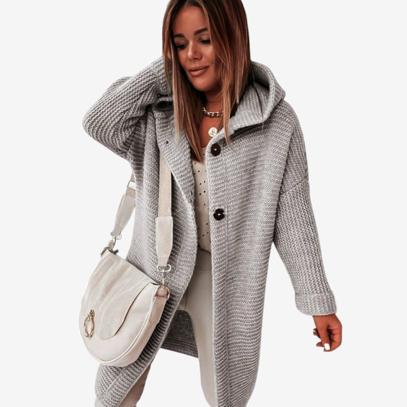 Ladies' Cozy Hooded Knit Sweater