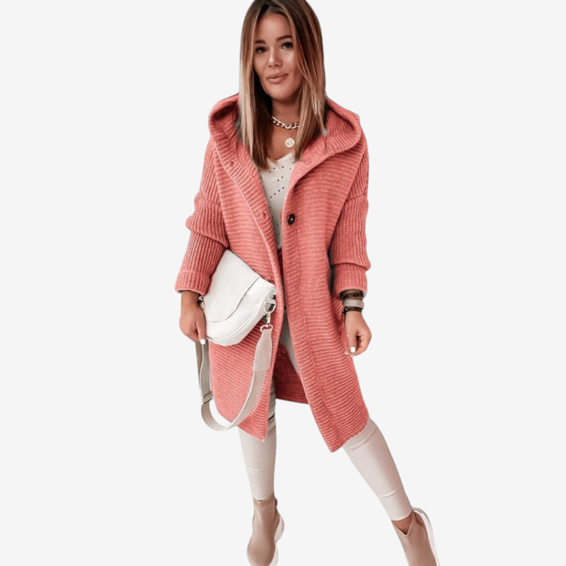 Ladies' Cozy Hooded Knit Sweater