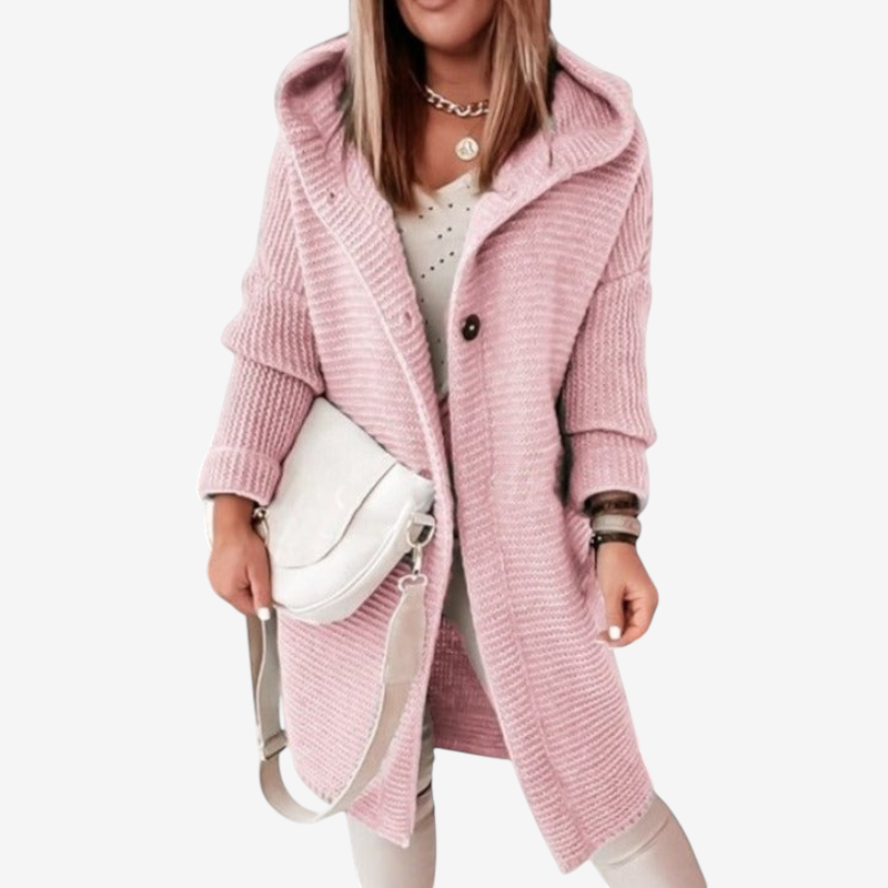 Ladies' Cozy Hooded Knit Sweater