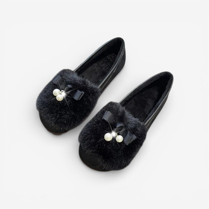 Taylor – Round Toe Fur Slippers With Slip On Design