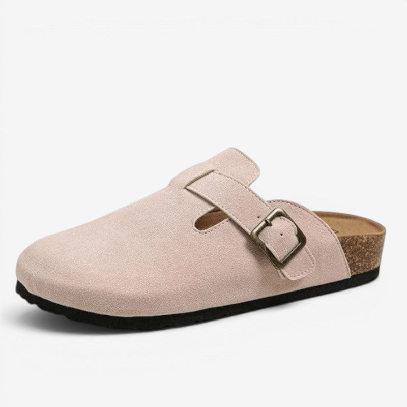 Womens Round Toe Clogs with Stylish Buckle
