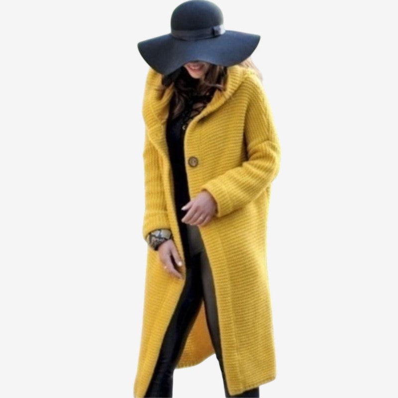 Evelyn – Gebreide Jas met Lange Mouwen en Capuchon Velani