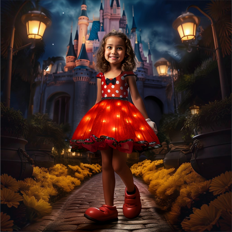 Girls' Light-Up Polka Dot Mouse Dress