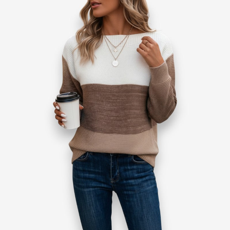 Mia – Long Sleeve Sweater with Round Neck Design