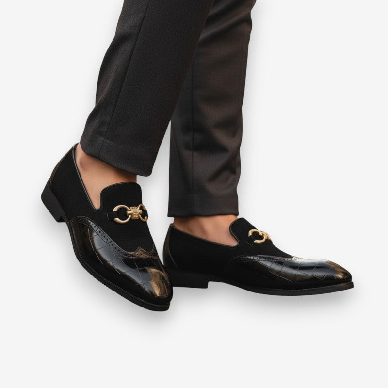 Daniel – Round Toe Shoes with Buckle Design