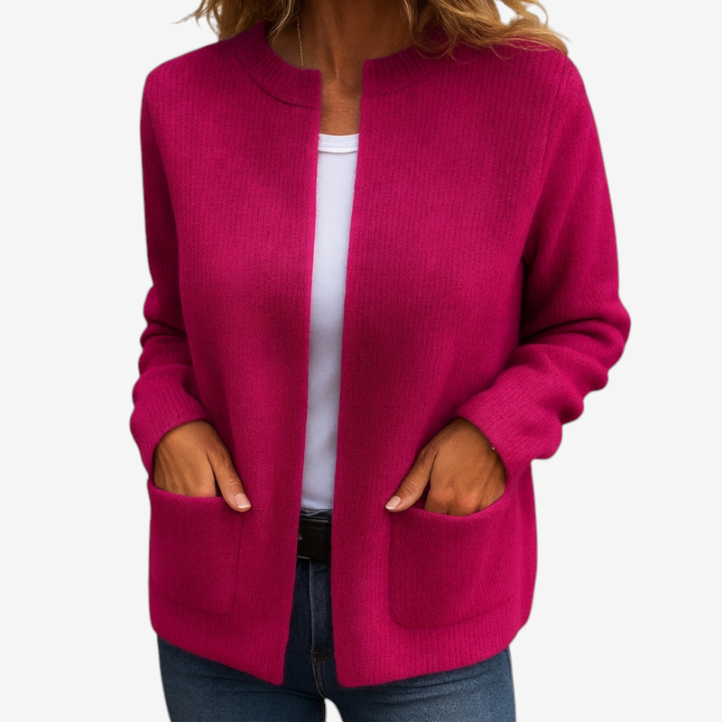 Kavira – Women's Knit Cardigan with Zipper Closure