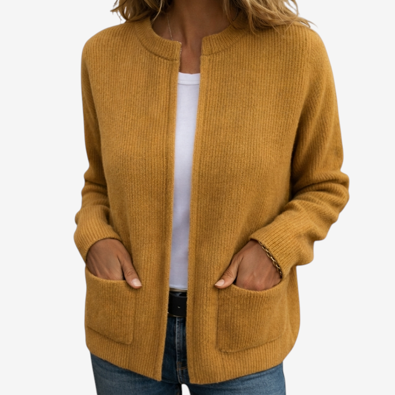 Kavira – Women's Knit Cardigan with Zipper Closure