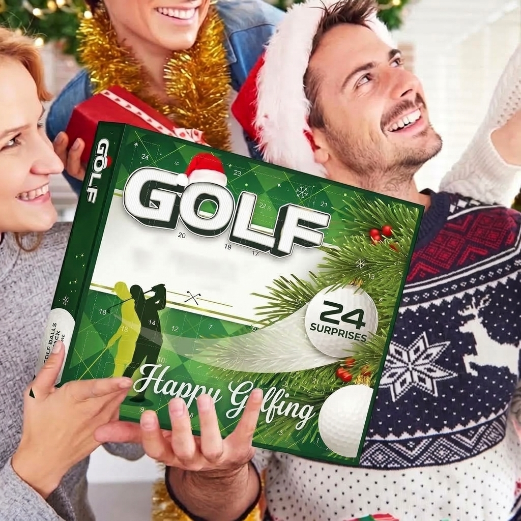 TeeTreasure - Golf Advent Calendar with 24-Piece Golf Accessories Set