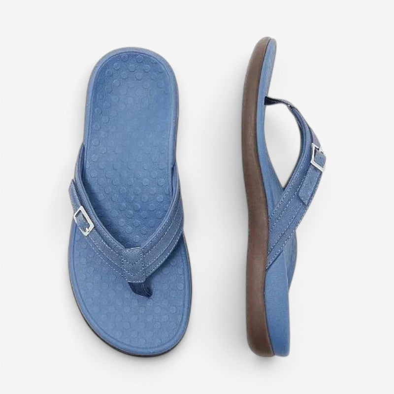 Decorative Buckle Flip-Flop Slippers