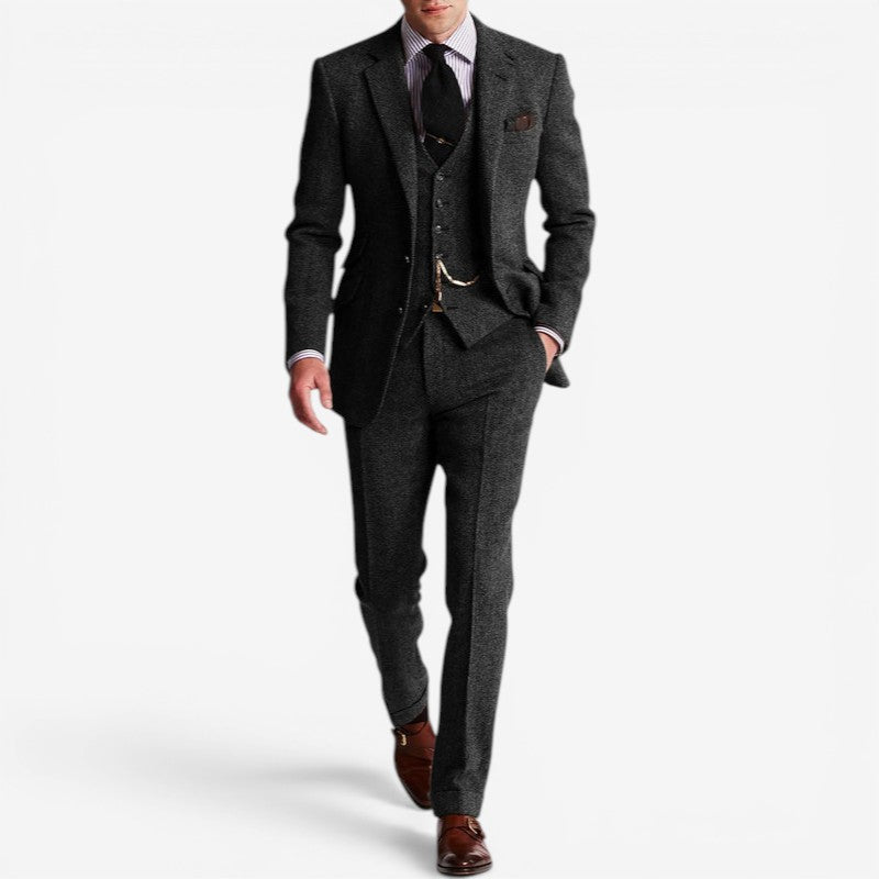 Zachary – Slim Fit 3 Piece Suit with Blazer and Vest