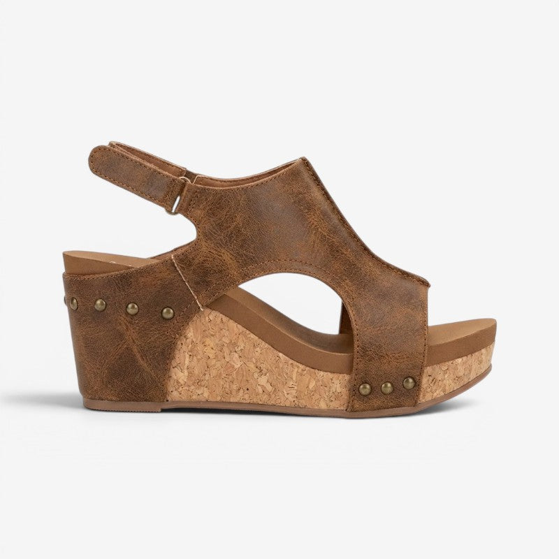 Women's Wedge Sandals with Adjustable Strap