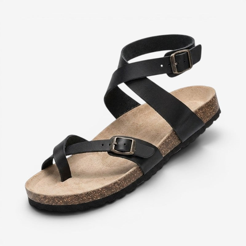 Women's Toe Strap Sandals with Adjustable Buckle