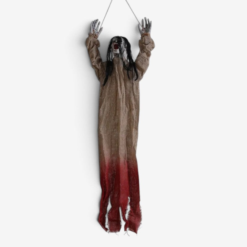 Hanging Ghost Decoration with Long Hair
