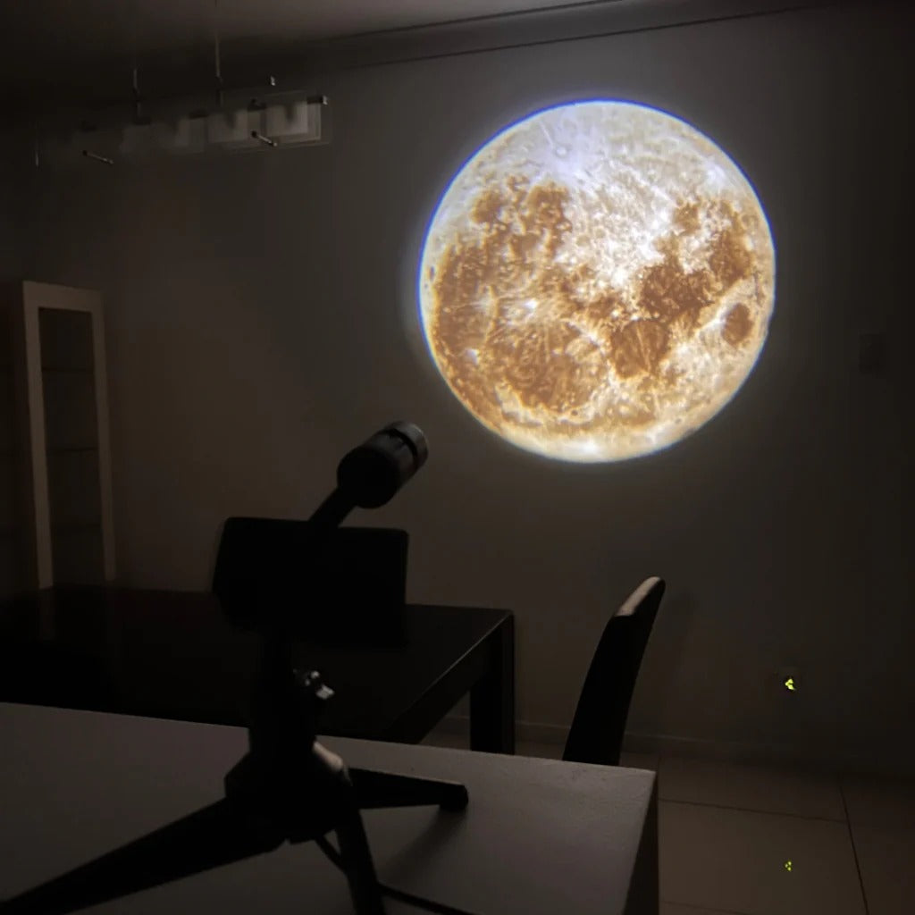 LunaOrbit – Moon & Earth Projector Lamp with Rotation and Flexible Neck