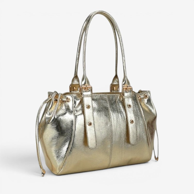 Women's Shoulder Bag with Multi-Compartment and Adjustable Strap