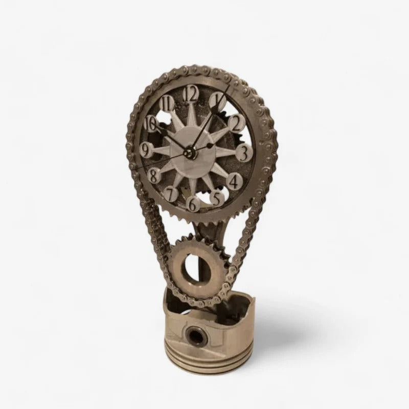 GearTime – Tafelklok met tandwiel- en kettingontwerp Velani