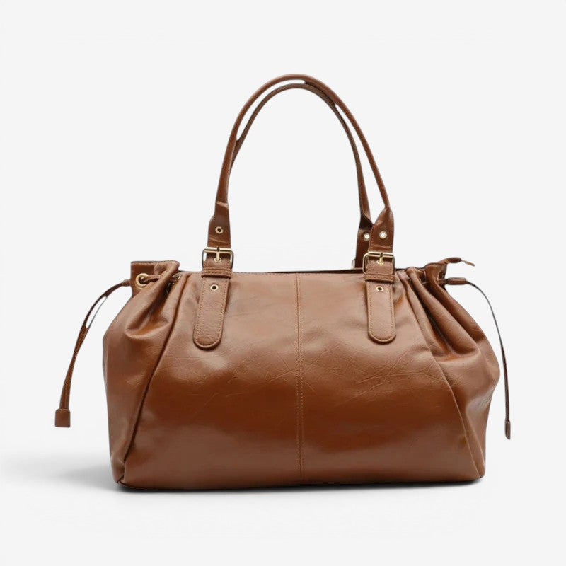 Handbag with Adjustable Strap and Multiple Zipper Compartments