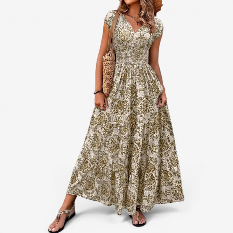 Women’s Maxi Dress Sleeveless V Neck