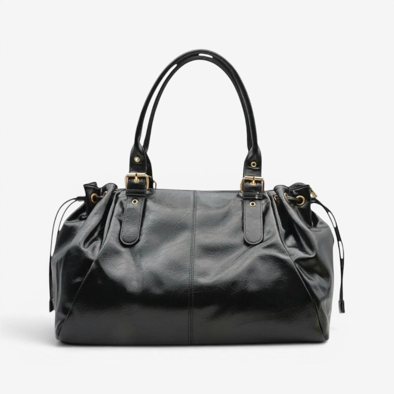 Handbag with Adjustable Strap and Multiple Zipper Compartments