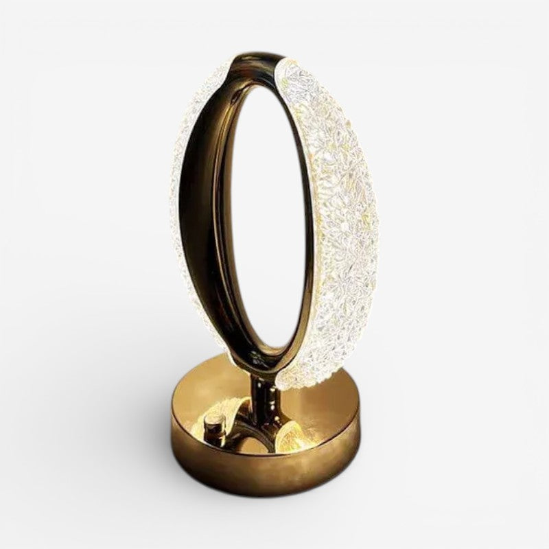 LumiGlow – Rechargeable Crystal Table Lamp with Adjustable Lighting