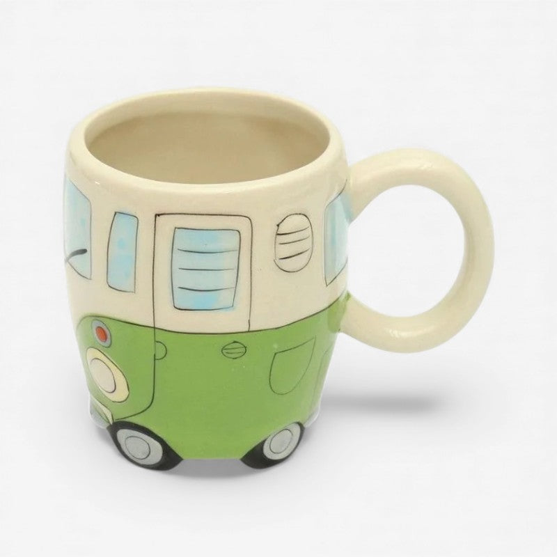 RideSip – Coffee Mug with Handle and Bus Inspiration