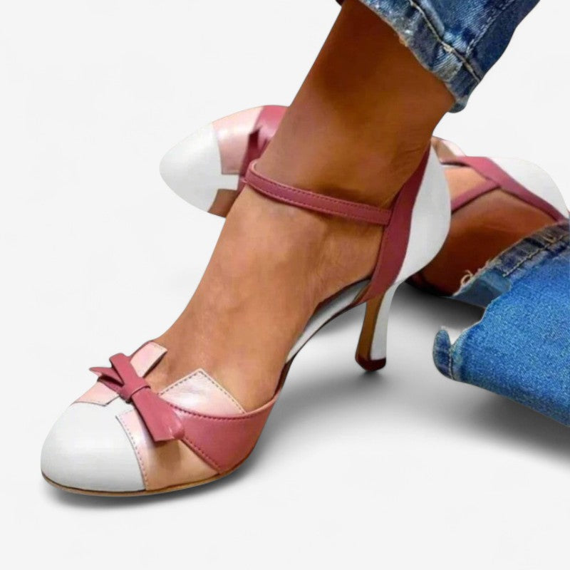 Isabella - Round Toe Heels With Adjustable Strap
