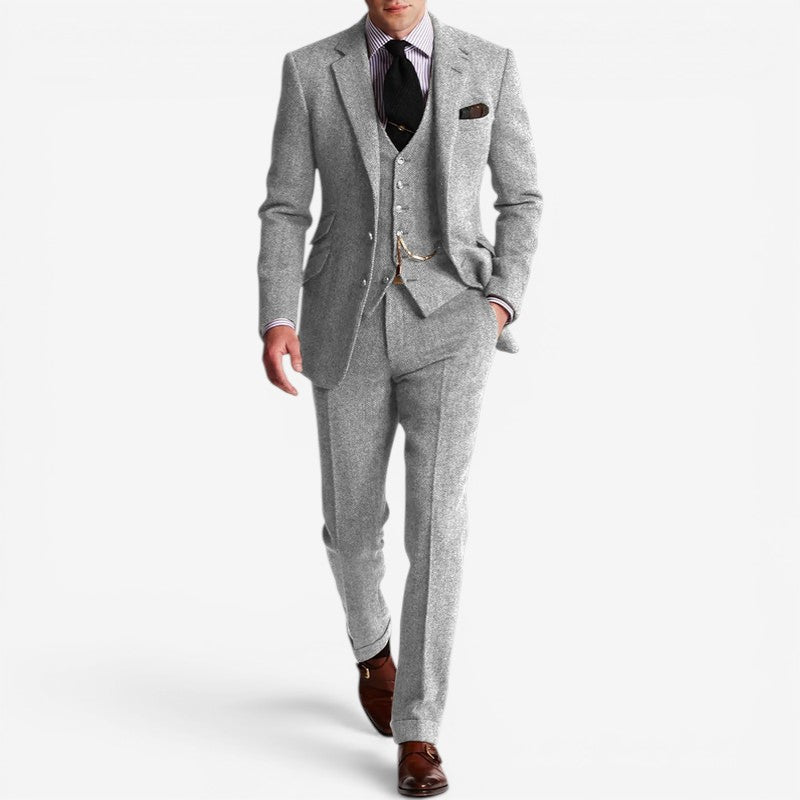 Zachary – Slim Fit 3 Piece Suit with Blazer and Vest