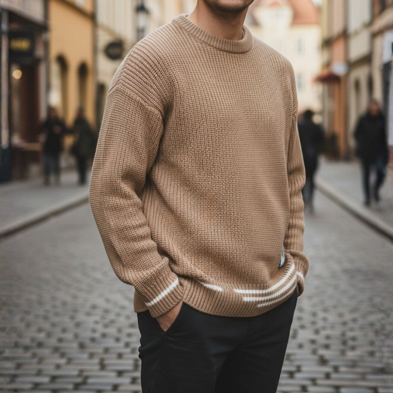 Ethan – Long Sleeve Sweater with Round Neck Design