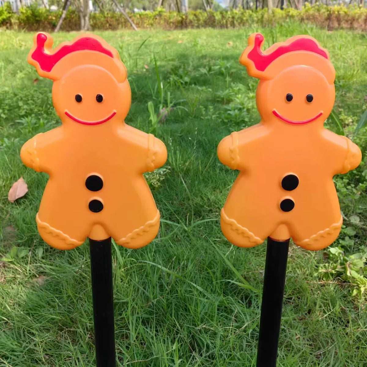 MerryGinger - Led Garden Stake Lights With Gingerbread Design