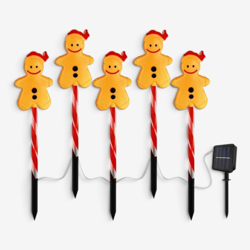 MerryGinger - Led Garden Stake Lights With Gingerbread Design