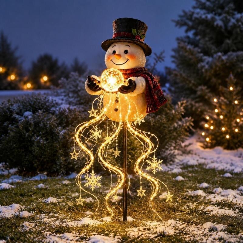 FrostyNoel - Solar Snowman Garden Light With Led Illumination
