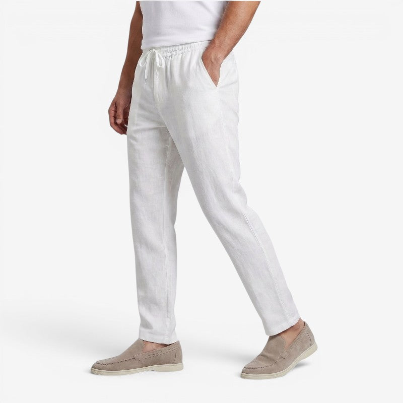 Men's Wide Leg Trousers with Drawstring Waist